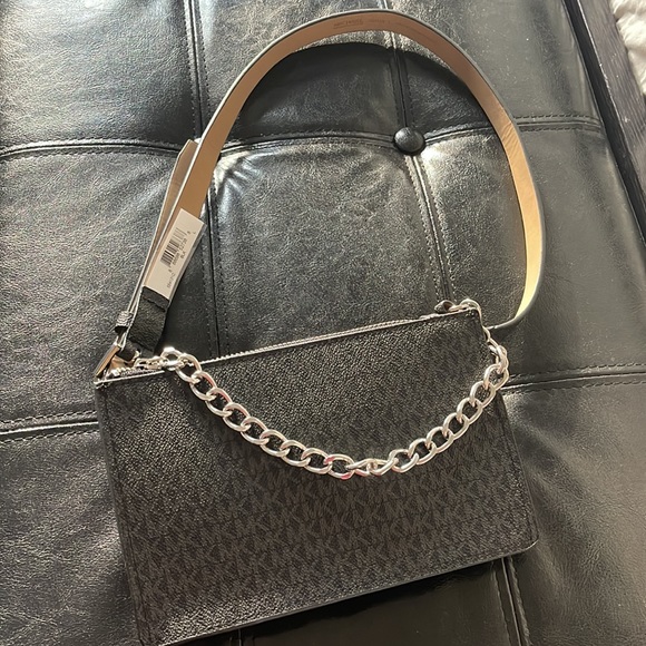 Michael Kors Pack Belt With Pull Chain, Black/Grey, LARGE - Picture 2 of 8